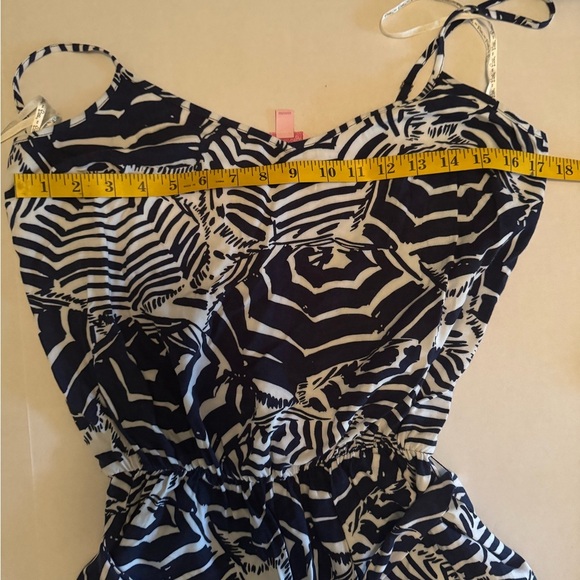 Lilly Pulitzer Blue and White Patterned Romper - Picture 10 of 11